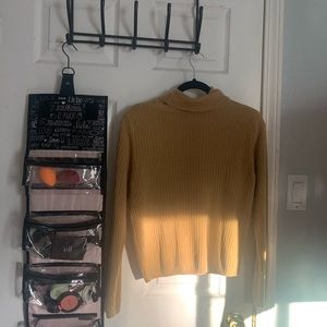 yellow mustard cozy sweater